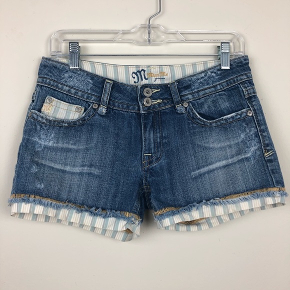 Miss Me Pants - Miss Me Frayed Distressed Plaid Glendora Shorts